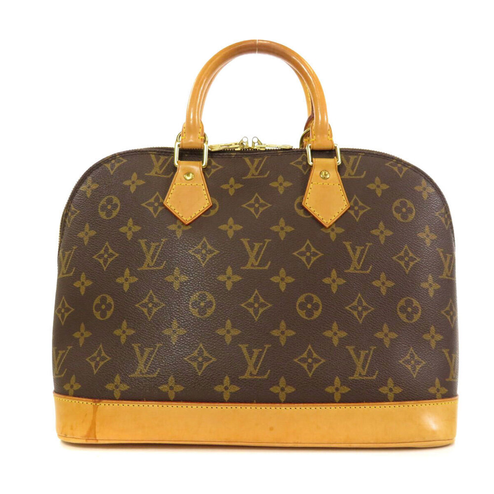 Louis Vuitton Alma Canvas Monogram Handbag Brown